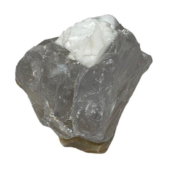 Vaseline Carmel and Milk Glass Art Glass Cullet Uranium Slag Glass #4GX32 - Picture 7 of 9